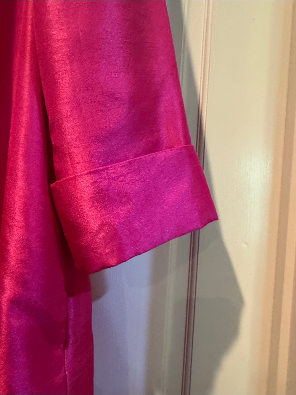 Chico's Shiny Fuchsia Open-Front Jacket - Picture 3 of 5